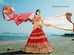 Beguile Red Fancy Net Designer Lehenga Choli