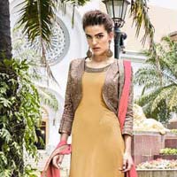 Distinctive Georgette Multi Colour Resham Work Designer Suit