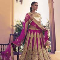 Prudent Purple Net Lehenga Choli