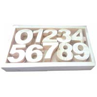 AN-37 Wooden Number Solid Blocks