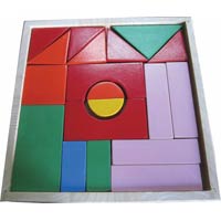 Building Blocks Colored 19 Pcs