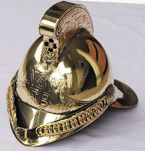 MERRYWEATHER BRASS FIREMAN FIRE FIGHTER BRIGADE BRITISH CHIEF HELMET