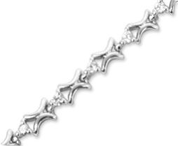 Cubic Zirconia Silver Bracelets - BR-1007