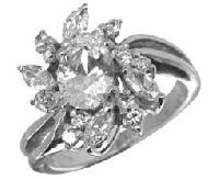 Cubic Zirconia Silver Rings - MRG-18