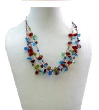 Glass Beads Necklace Nl 2105