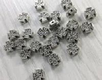 silver cross beads