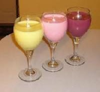 wine glass candles