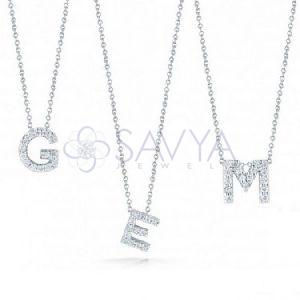 Diamond Initial Pendants