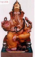 Marble Ganesh Painted