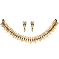 Antique Double Sided Gold Necklace Set