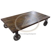 Industrial Wooden Trolley