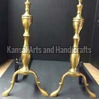 Brass Antique Andirons