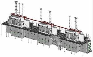 Industrial 3 Level Polymerization Tunnel Ovens