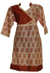 Block Printed Chanderi Suit