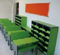 classroom wooden desks