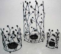 Item Code - 0034 Wrought Iron Cylinder Candle Holder