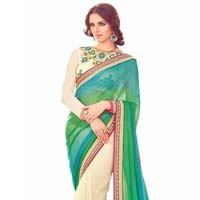 Partywear Designer Embroidered Saree