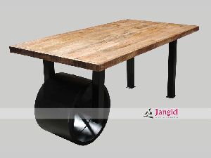 Vintage Industrial Cart Dining Table