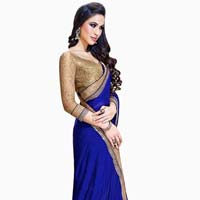 Indian Designer Blue Saree