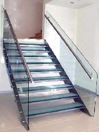 Stainless Steel Glass Staircase