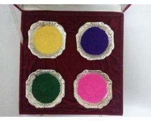 Holi Special 4 Silver Bowls Gift Set