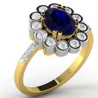 Gemstone Diamond Ring