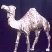 White Metal Camel Statue
