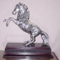 White Metal Horse Statue