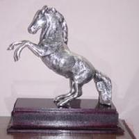 White Metal Horse Statue