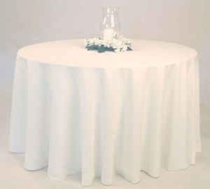 White Round Table Cover