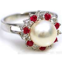 pearl stone rings