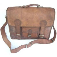 Goat Leather Office Bag with Handle