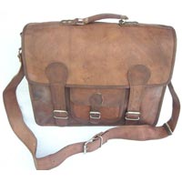 Vintage Goat Leather Laptop / Office Bag Paded