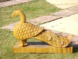 Sandstone Peacock Statue