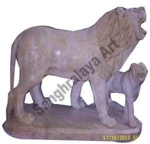 Marble Lion Statues