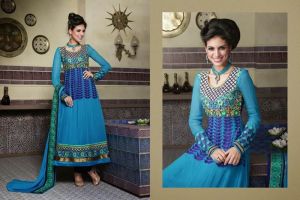 Light Blue Colour Party Wear Anarkali Salwar Kameez