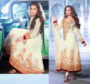 White Colour Designer Party Wear Salwar Kameez