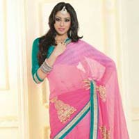 Stunning look wedding designer attractive Indian embroidered saree