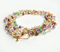 semiprecious necklace bracelet