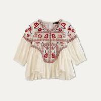 printed voile blouse