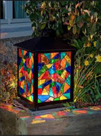 coloured glass lanterns
