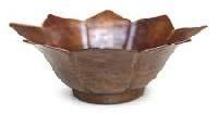 copper lotus serving bowl