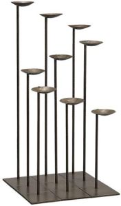 Mariel Floor Pillar Candle Holders Set of Nine