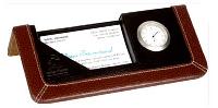 Visiting Card Holder with Clock