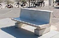back rest concrete bench