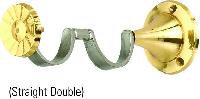 Brass Centre Support Straight Double Brackets