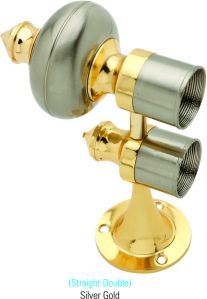 Brass Double Pole Curtain Brackets (s/g)