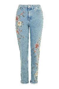 embroidered jeans