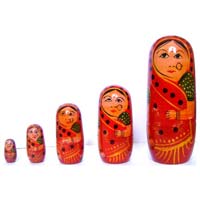 Wooden Painted Russian Dolls