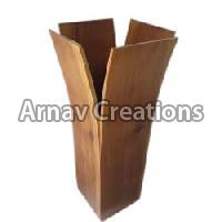 wooden flower vases